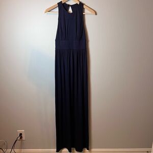 Milly‎ Sleeveless Maxi Dress Women’s Size P (XS / 0-2) Navy Blue Keyhole Back